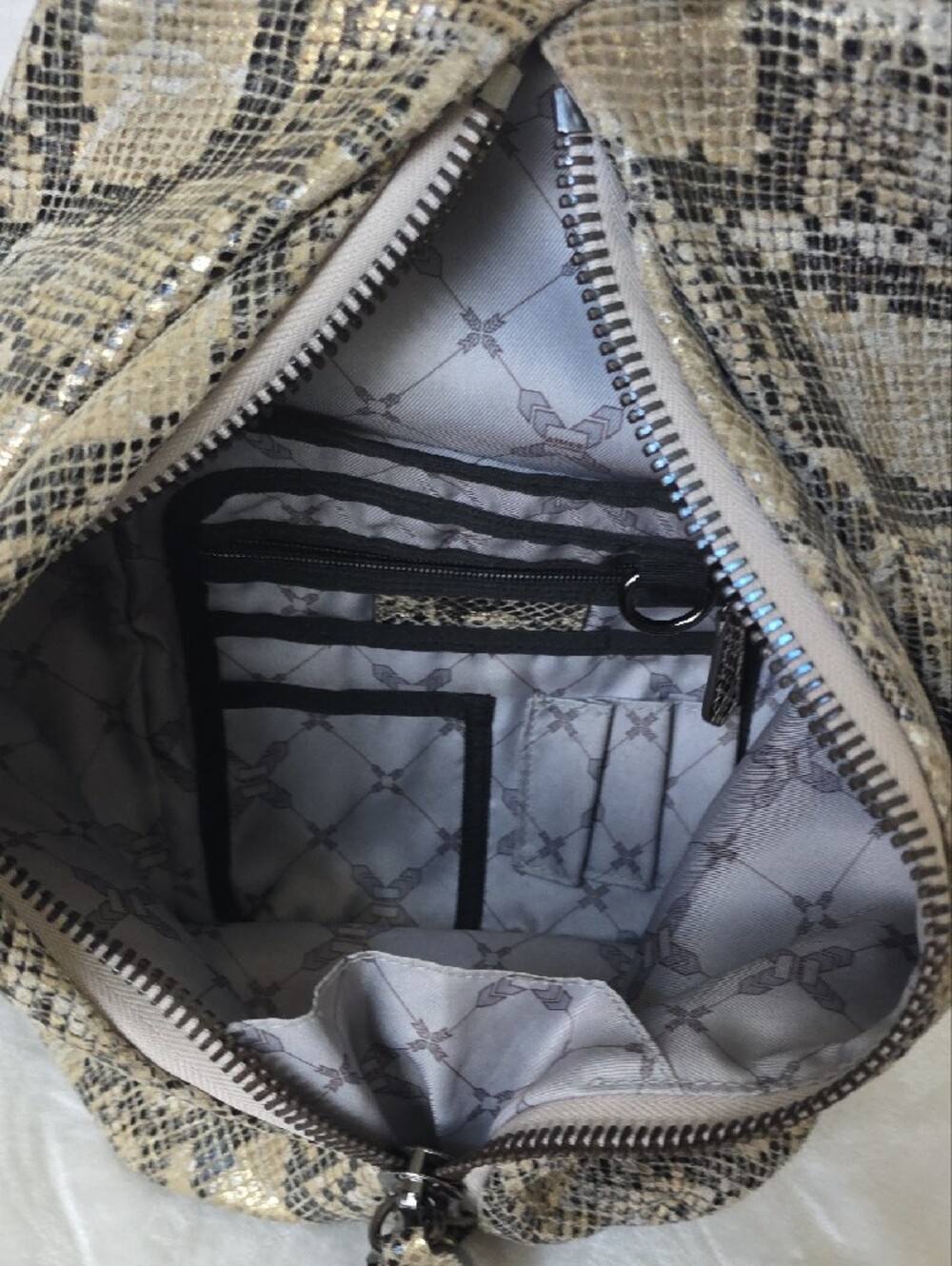 AIMEE KESTENBERG Python-Print Beige Backpack Purse - Women Bags - Picture 9 of 11